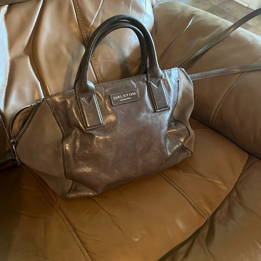Halston Heritage leather handbag